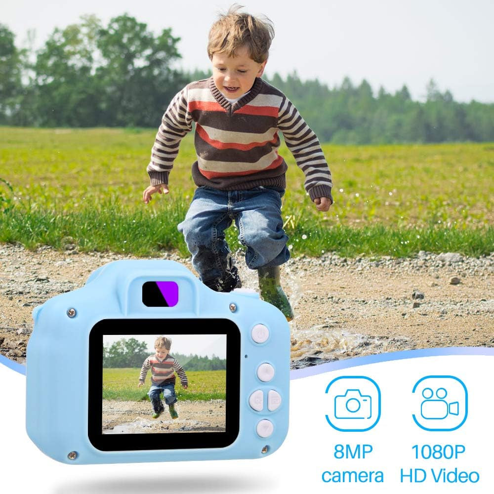 Kids Camera Digital Camera for 3-8 Year Old Girls,Toddler Toys Video Recorder 1080P 2 Inch,Children Camera Birthday Festival Gift for 3 4 5 6 7 8 Year Old Boys(32G SD Card Included)