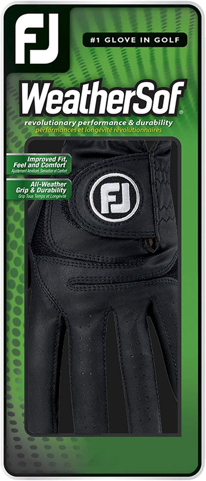 Men'S Weathersof Golf Glove (Black)