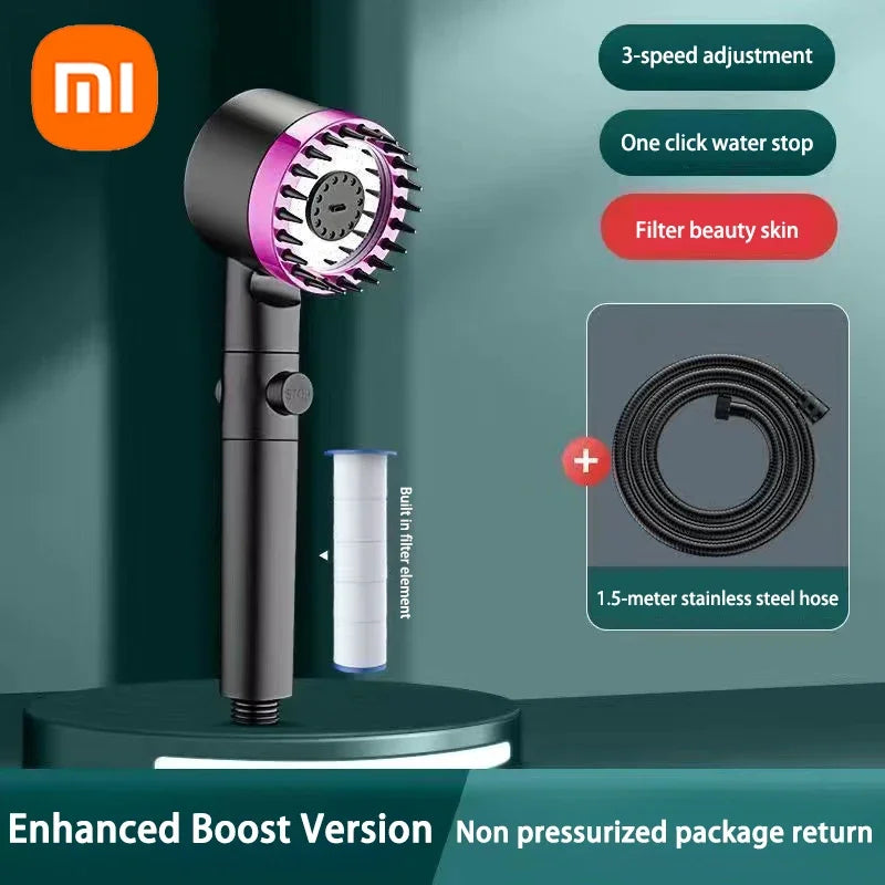 XIAOMI 3 Modes Shower Head High Pressure Showerhead Portable Filter Rainfall Faucet Tap Bathroom Bath Home Innovative Accessory